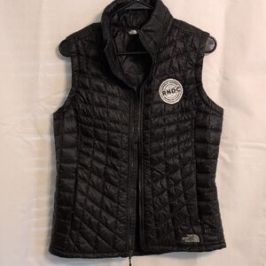 The North Face Black Quilted Vest with Logo
